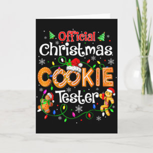 Christmas Cookie Tester Taster Baking Crew Toddle Card