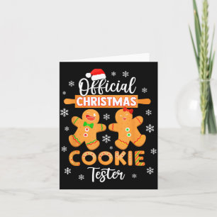Christmas Cookie Tester Taster Baking Crew Toddle Card