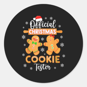 Christmas Cookie Tester Taster Baking Crew Toddle  Classic Round Sticker