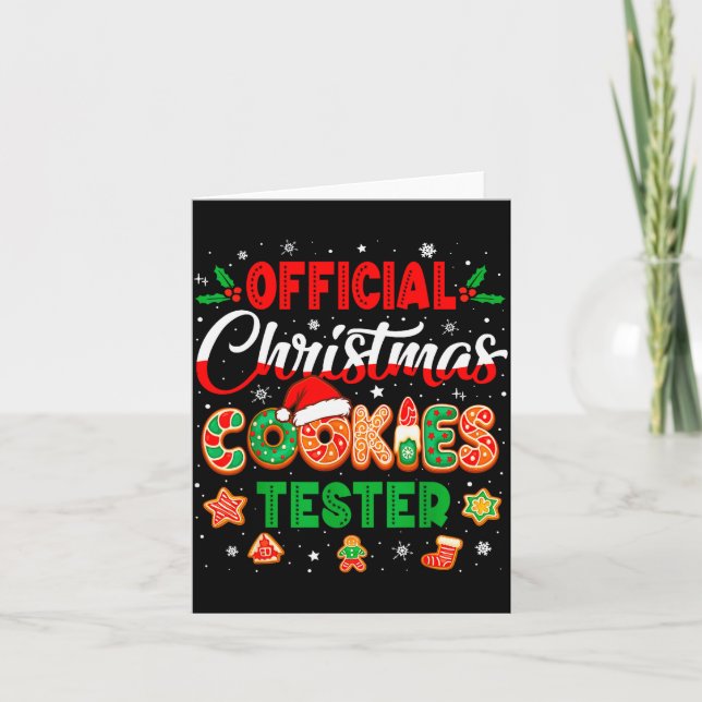 Christmas Cookie Tester Taster Baking Crew Toddler Card (Front)