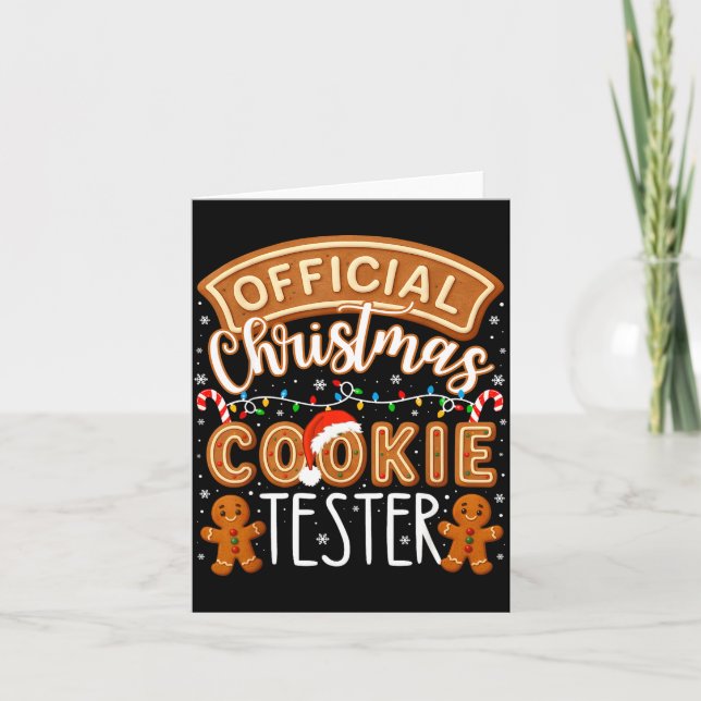 Christmas Cookie Tester Taster Funny Family Baking Card (Front)