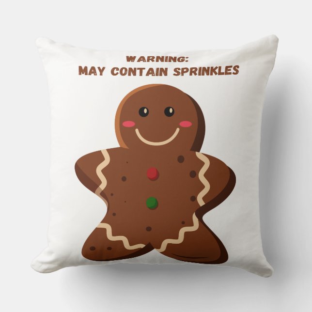 Christmas cookie throw pillow (Front)