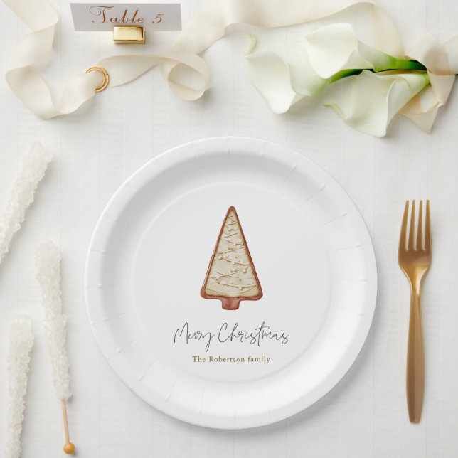 Christmas Cookie Tree Paper Plates (Wedding)