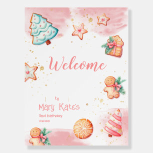 Christmas Cookie Two Sweet 2nd Birthday Party Foam Board