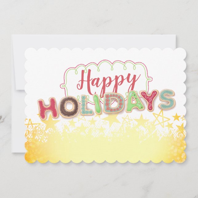 Christmas cookie words food gift holiday card (Front)