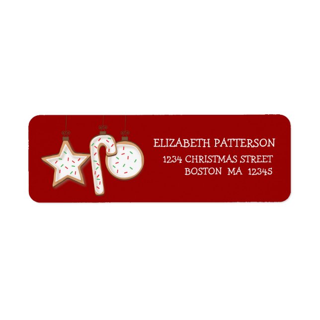 Christmas Cookie Yummy Address Labels (Front)