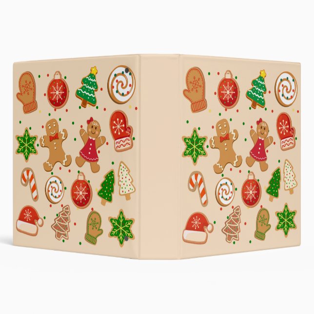 Christmas Cookies 3 Ring Binder (Background)