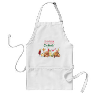 Christmas Cookies and Cocktails Holiday Adult Apron