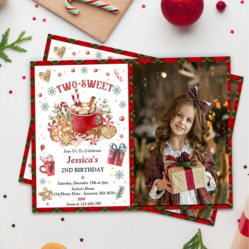  Christmas Cookies and Cocoa 2ND Birthday Party Invitation
