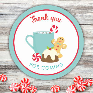 CHRISTMAS COOKIES AND COCOA CLASSIC ROUND STICKER