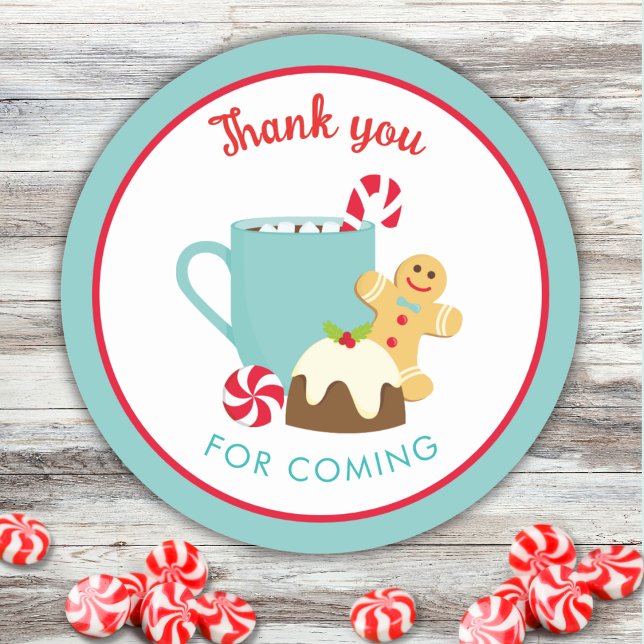 CHRISTMAS COOKIES AND COCOA CLASSIC ROUND STICKER (Creator Uploaded)