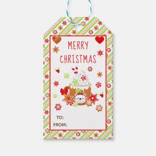 Christmas Cookies and Cocoa Green Gift Tags
