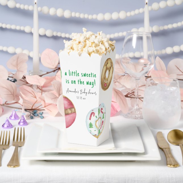 Christmas cookies and donuts baby shower favor boxes (Wedding)