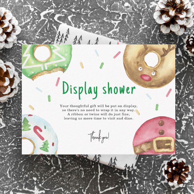 Christmas cookies and donuts - display shower enclosure card (Creator Uploaded)