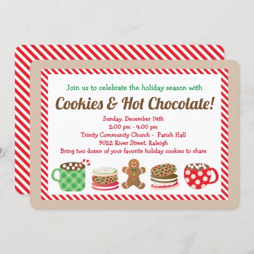 Christmas Cookies and Hot Chocolate Invitation