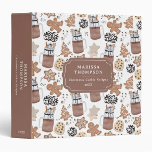 Christmas Cookies and Hot Cocoa Holiday Baking 3 Ring Binder