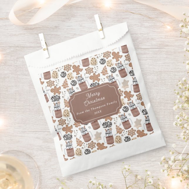 Christmas Cookies and Hot Cocoa Holiday Baking Favor Bag (Clipped)
