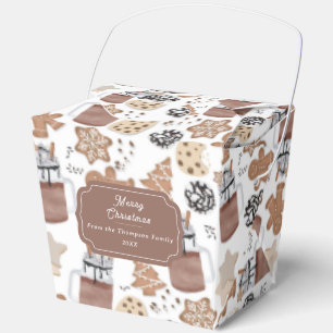 Christmas Cookies and Hot Cocoa Holiday Baking Favor Boxes
