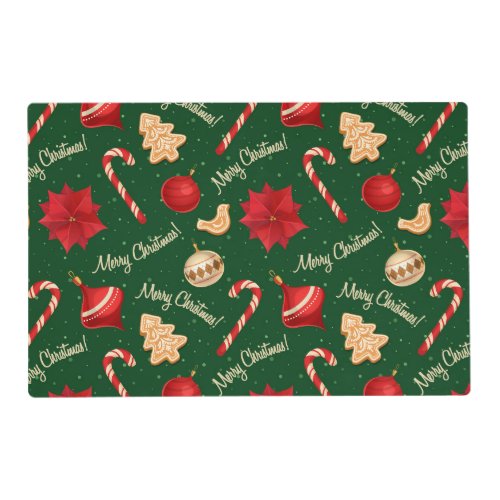 Christmas Cookies And Ornaments Placemat