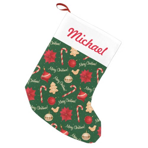 Christmas Cookies And Ornaments Small Christmas Stocking