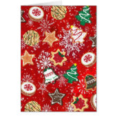 Christmas Cookies and Snowflakes on Red (Front)