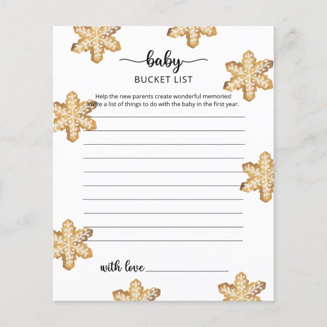 Christmas cookies | Baby bucket list game (Front)