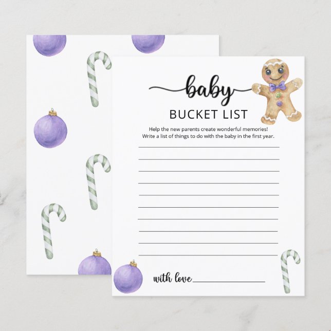 Christmas cookies | Baby bucket list game (Front/Back)