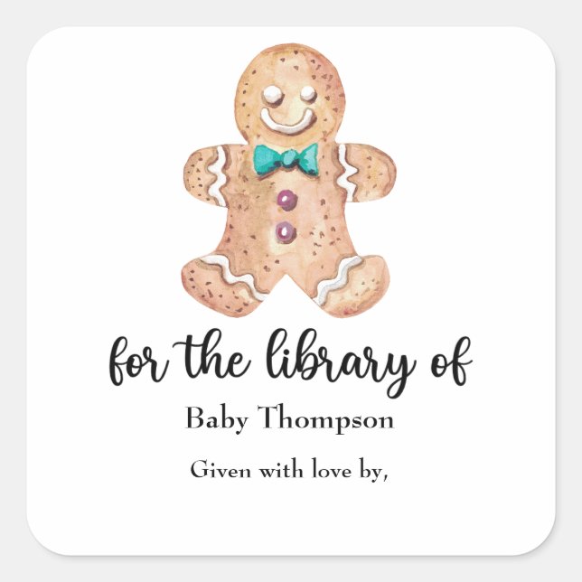 Christmas cookies - baby shower bookplate (Front)