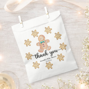 Christmas cookies baby shower thank you favor bag