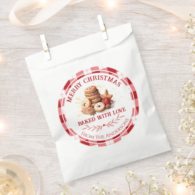 Christmas Cookies Baked With Love Favor Bags (Clipped)