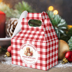 Christmas Cookies Baked With Love Favor Boxes