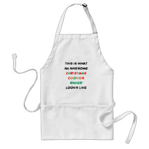 christmas cookies baker, awesome adult apron