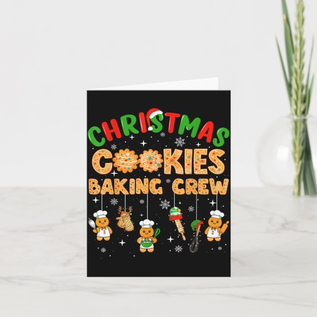 Christmas Cookies Baking Crew Funny Cookie Family  Card (Front)