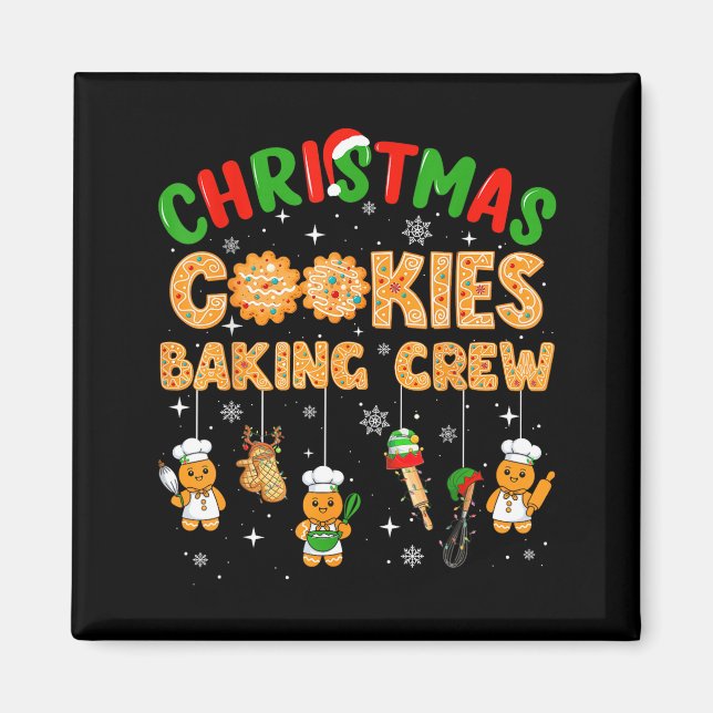 Christmas Cookies Baking Crew Funny Cookie Family  Magnet (Front)