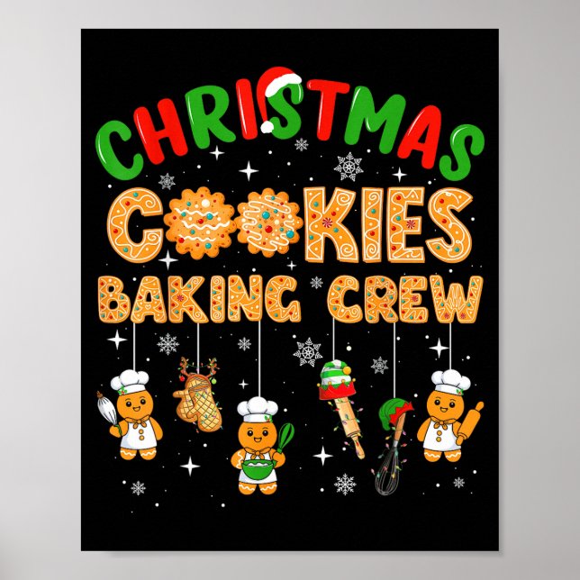 Christmas Cookies Baking Crew Funny Cookie Family  Poster (Front)