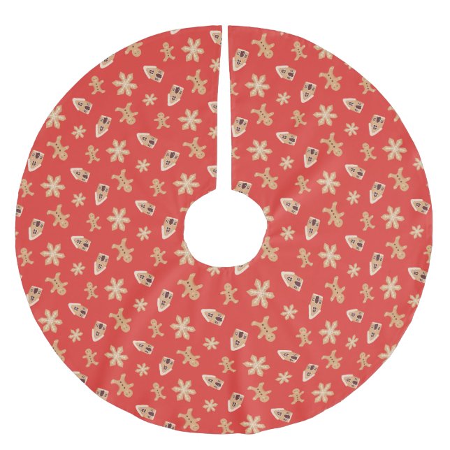 Christmas Cookies Baking Holiday Cute Festive Brushed Polyester Tree Skirt (Front)