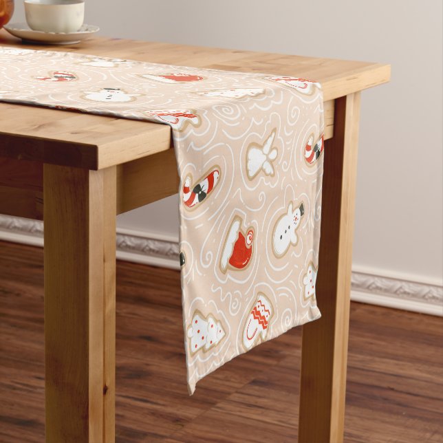 Christmas Cookies Baking Holidays Festive Winter Short Table Runner (In Situ)