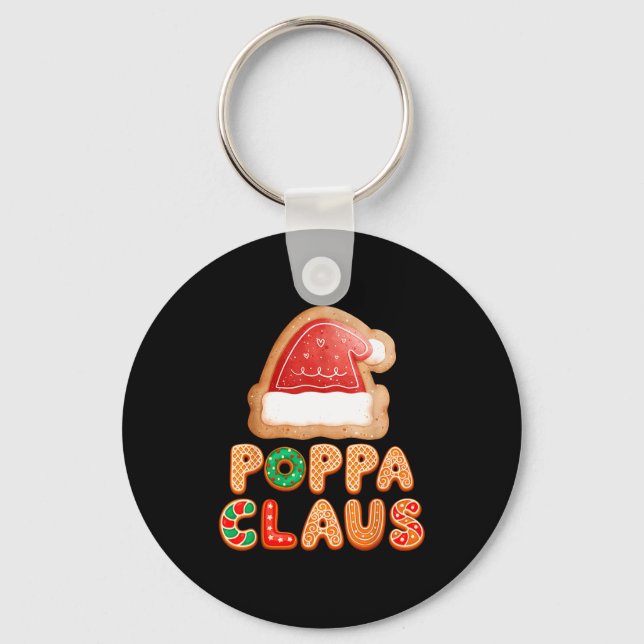 Christmas Cookies Baking Ppa Claus Family Matching Keychain (Front)