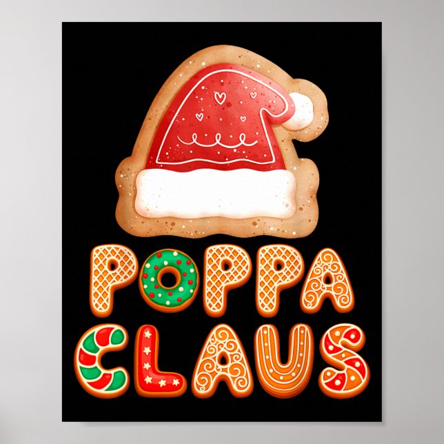 Christmas Cookies Baking Ppa Claus Family Matching Poster (Front)