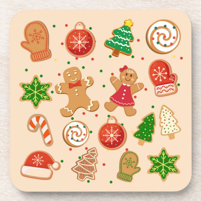 Christmas Cookies Beverage Coaster (Front)