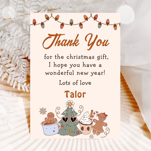  Christmas Cookies Birthday Party Thank You Card