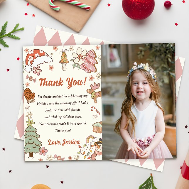Christmas Cookies Birthday Thank You Card Photo (Creator Uploaded)