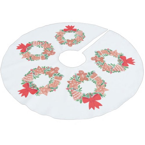 Christmas Cookies  Brushed Polyester Tree Skirt