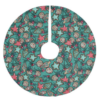 Christmas Cookies Brushed Polyester Tree Skirt