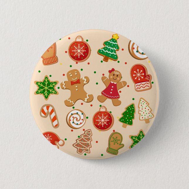  Christmas Cookies Button (Front)