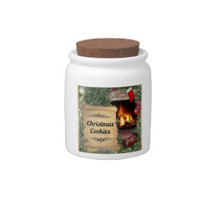 Christmas Cookies Candy Jar
