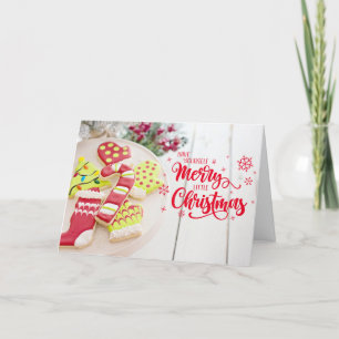 Christmas Cookies Cane and Warm Wishes  Holiday Ca Card