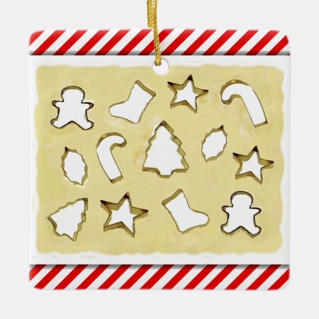 Christmas Cookies Ceramic Ornament (Front)