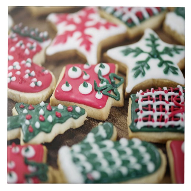 Christmas Cookies Ceramic Tile (Front)