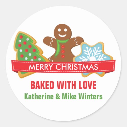 Christmas Cookies Classic Round Sticker
